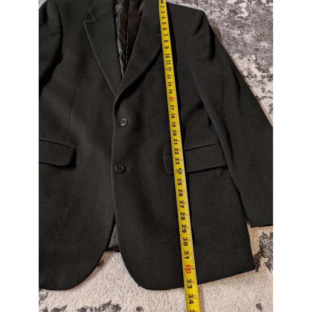 Brooks 346 Mens Jacket 42L Black Camel Hair 2 Button Blazer Sport Coat - Picture 9 of 12